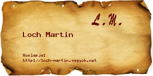 Loch Martin névjegykártya